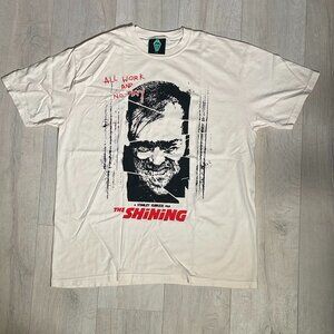 XL Graveyard Goods The Shining Here's Johnny Horror Short Sleeve Tan T-shirt OOP